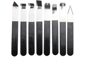 HEWNDA 8 Pack Metal Clay Carving Knife,Pottery Tools,Clay Hand Tools,Craft Trim Artist,Ceramic Tools Set Engraving, Shaping,Clay Sculpture,Styling