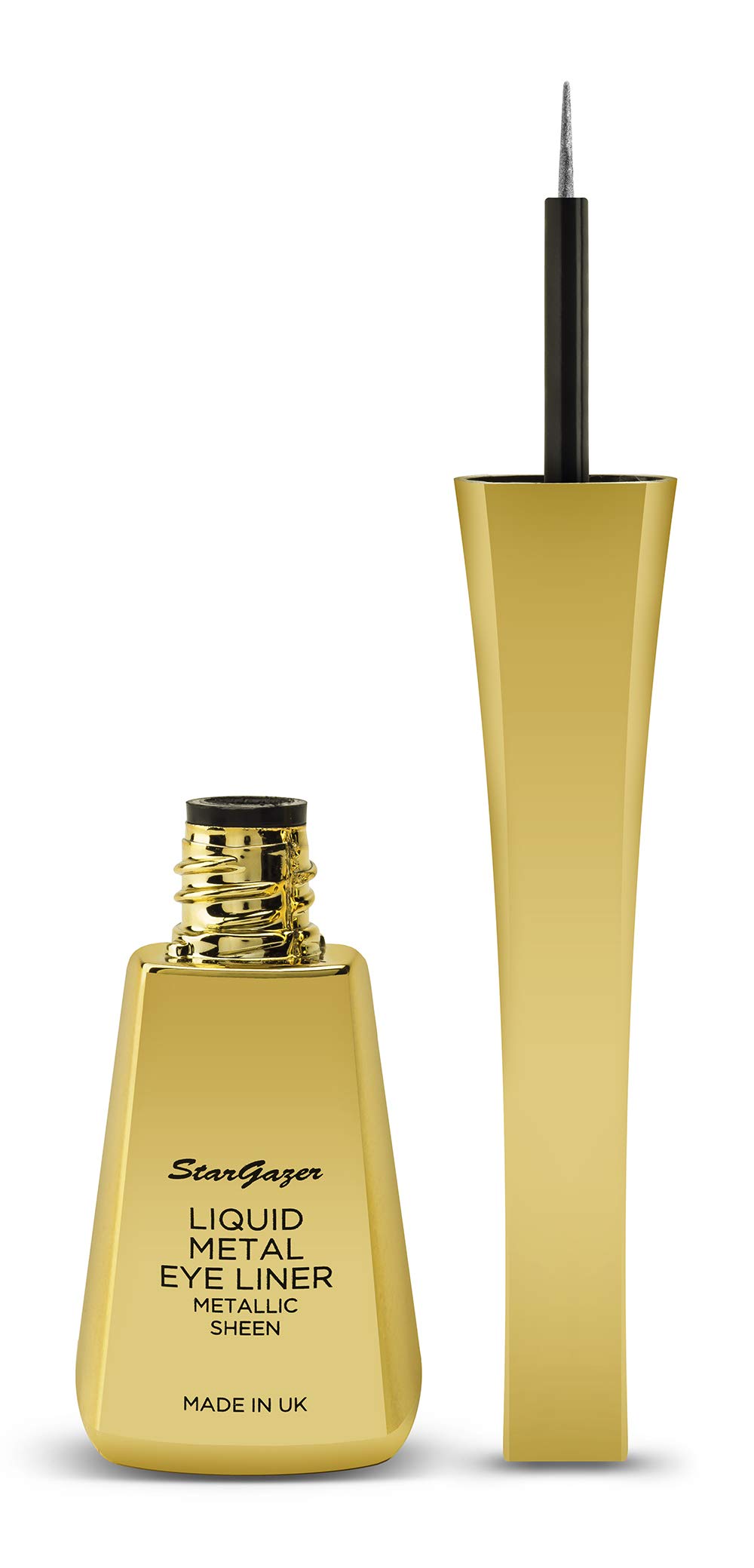 Stargazer Super Pearl Silver Metallic Liquid Eyeliner With Fine Brush Applicator