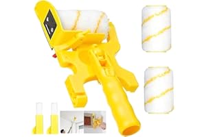 Painting Trimmer Edger Tools for Walls High Ceilings with Edger Paint Brush Kit, Bucket Edge Paint Roller Splatter Shield for