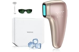 YOEYOU Painless IPL Laser Hair Removal for Women & Men, 39°F Sapphire Ice Cooling Technology, At-Home Laser Hair Removal Device for Face, Armpits, Legs, Bikini & Whole Body, Long-Lasting Results