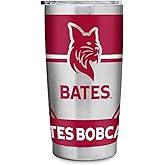 Rico Industries NCAA Bates Bobcats Standard 20oz Stainless Steel Tumbler with Lid - Great For Coffee, Tea, Water or Cocktails