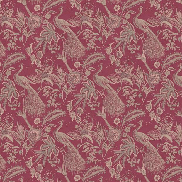 Pack of 5 Dolls House Miniature Gold Peacock On Red Wallpaper