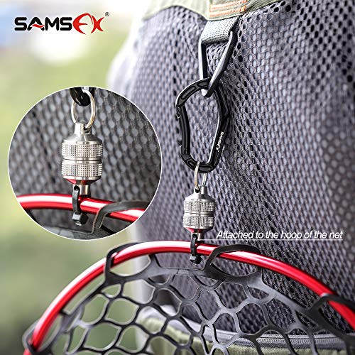 Boao 5 Pieces Magnetic Net Release Holder Net Release Clip Keychain Hook For Fly