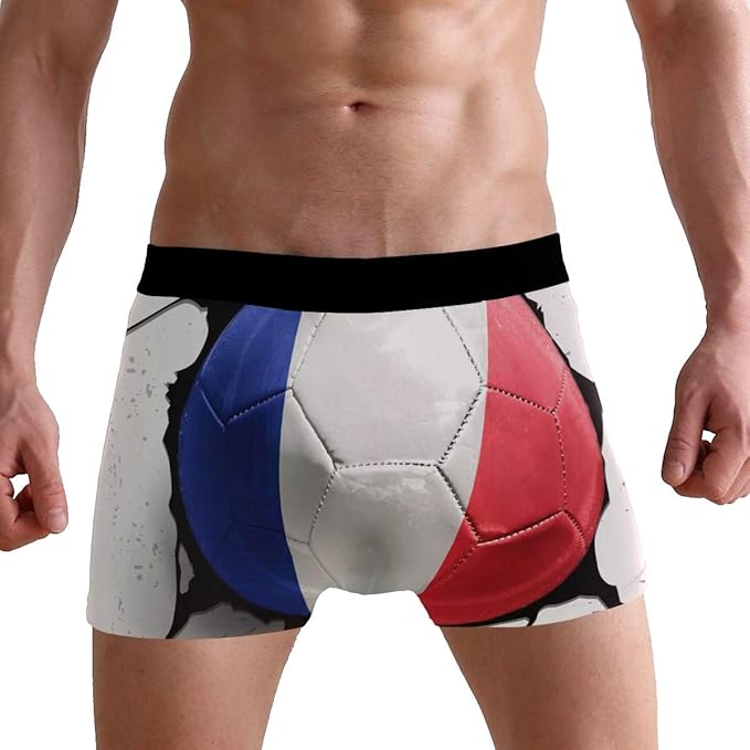 France Sport Football Men's Boxer Briefs Underwear Comfortable