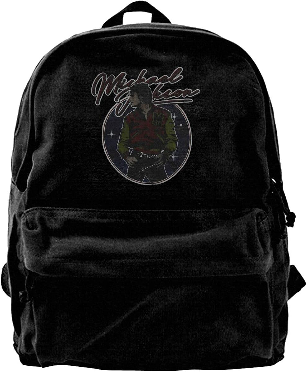 Michael Jackson Mj Thriller Unisex Multifunctional Canvas Shoulder Backpack For Men & Women Teens Black