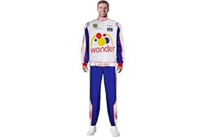 lifpoivake Cosplay Costume Ricky Bobby Jumpsuit Set Talladega Nights Costume is Suitable for Adults and Children