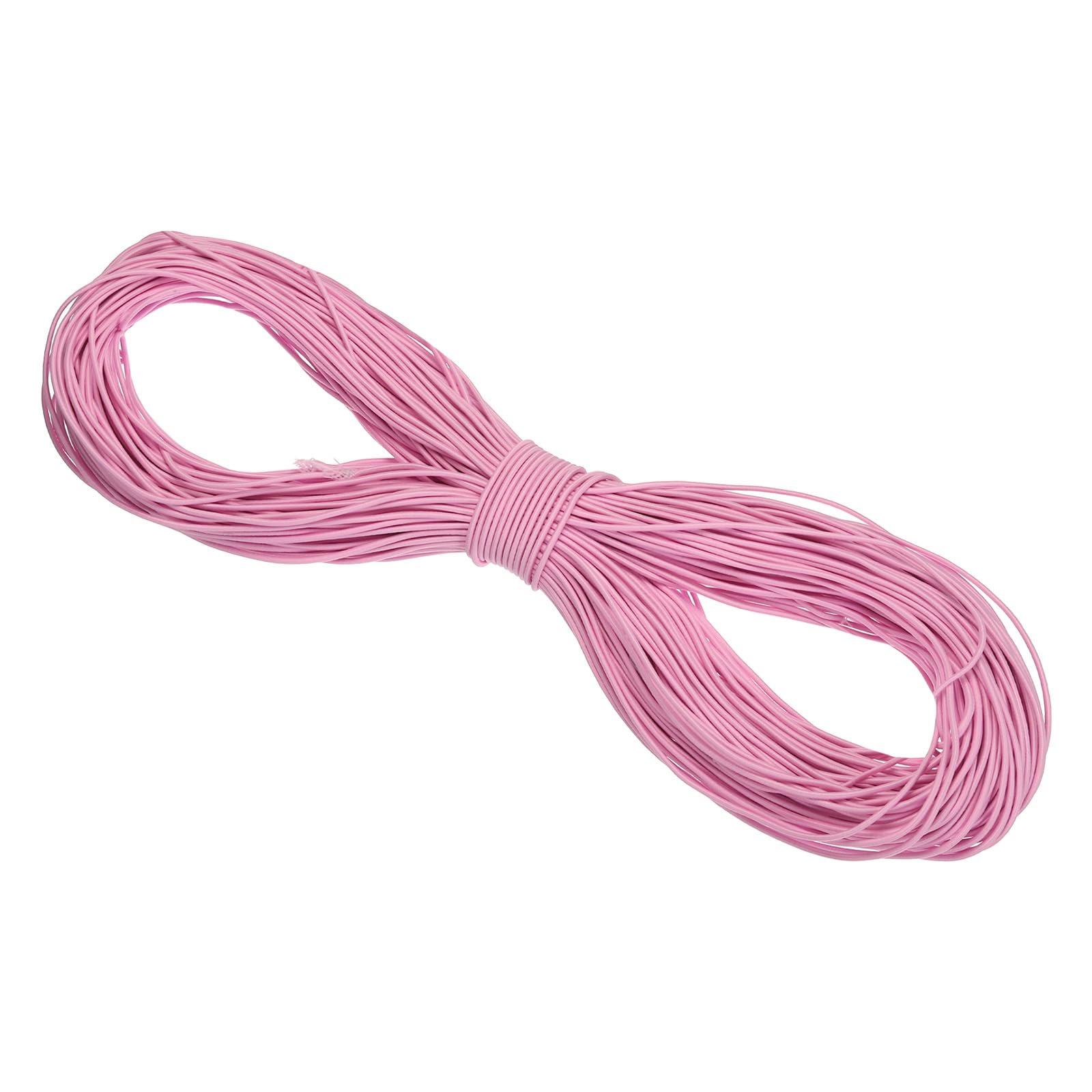 PATIKIL 109 Yards(100m) Bungee Cord Elastic Cord Heavy Stretch String Rope 2.5mm for Crafting DIY Sewing Hook Straps Camping Tie Down Strap, Light Pink