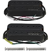 OriPure Alnico 5 Humbucker Pickups Electric Guitar Neck+Bridge Pickup Set, Black
