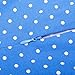 Anni Coco Women's 1950s Hepburn Vintage Swing Dresses With Ribbon Belt Blue & Small White Polka Dots Small