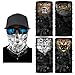 Vfocus 3D Animal Cycling Face Mask, UV Protection Outdoor Cycling Hiking Motorcycling Mask Dust-Proof Breathable Seamless Tube Headwear Ski Snowboard Scarf Neck Balaclava Bandana (Wolf)
