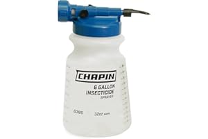 CHAPIN INTERNATIONAL Chapin Made in USA G385, 32 Ounce, Insecticide Hose End Sprayer, Sprays 6 Gallons, Fan Spray Nozzle, Translucent White