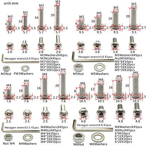 1 Stainless+Steel+Button+Screws+Assortment
