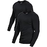 Comfneat Men's 2-Pack Long Sleeve Shirts Cotton Undershirts