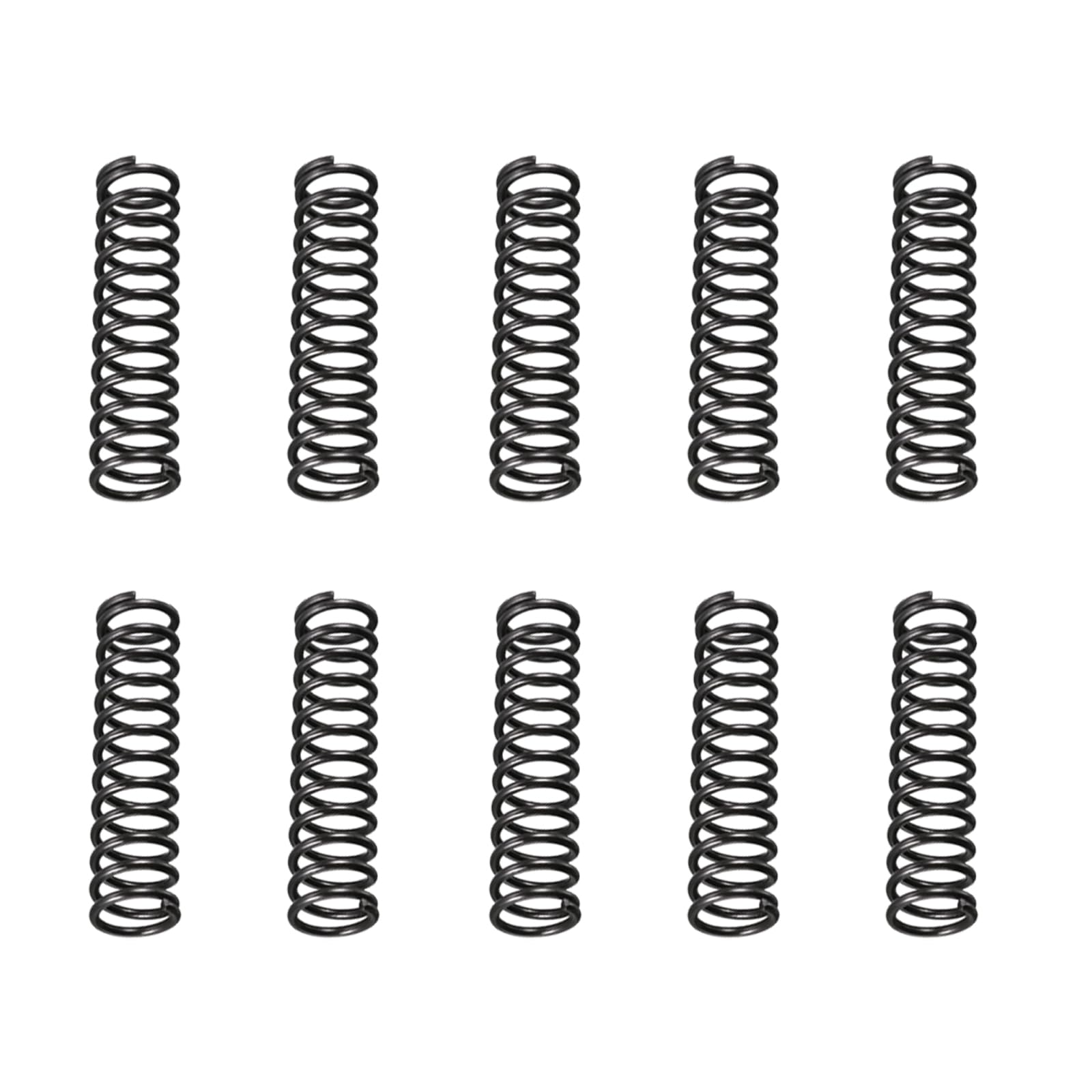 DTGN 1.2x10x40mm(DxODxL) Compression Spring - 20Pack - Good for Machinery - Spring Steel Extension Spring - Black