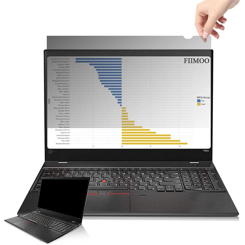 FiiMoo 13.3 inch Laptop Privacy Screen Filter for 16:9 Widescreen Display, Notebook Privacy Screen Protector, Laptop Monitor Protector - UV and Blue Light Filter (13.3",16:9)