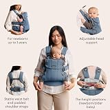 BabyBjörn Harmony Baby Carrier, Woven Mélange Blue - Ergonomic Baby Carrier view 3