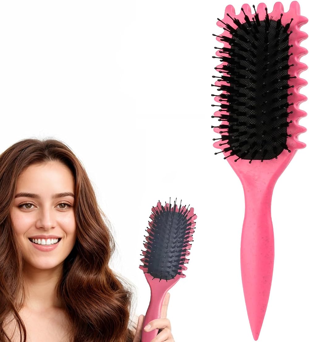 Maxmana Secret Curl Defining Brush Pink - Detangling, Shaping & Defining Curls
