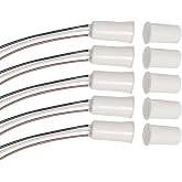 Tokatuker NC NO Magnetic Switch Wired Recessed Door Sensor Hidden Window Contact Reed Switch for Alarm System Access Control Replace