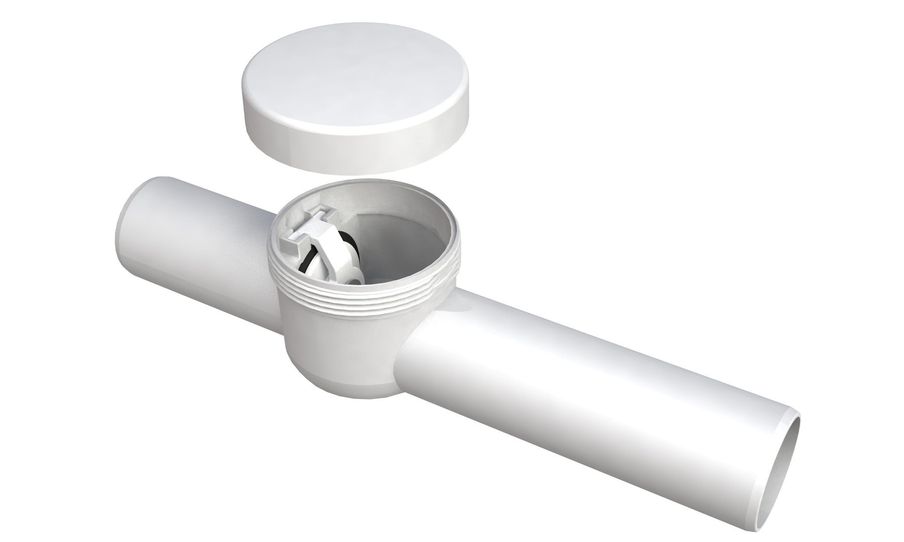 ABS Drain Pipe DN 40 with Backflow Preventer for Siphon White
