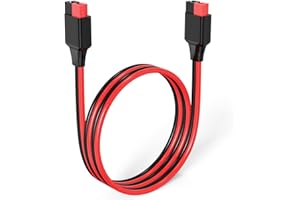 ELFCULB 10AWG 2FT Anderson Extension Cable 2 6 10 20 35 50FT Solar Extension Cable Anderson Connector for Portable Power Station Solar Generator Solar Panel (2FT)
