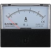 BAOMAIN DH-670 AC 0-5A Class 2.5 Analog Panel Amp Ammeter | AC 0-5A panel ammeter for easy current testing. Class 2.5 accuracy with clear scale.