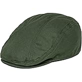BOTVELA Men Cotton Twill Newsboy Flat Ivy Driving Hat Fitted Cap