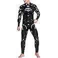 Foksikely Unisex Mechanical Robot Skeleton 3D print Skinny Jumspsuit Outfits Halloween Costume Bodysuit