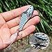 Sougayilang Fishing Lures Blade Baits Spoon Hard Lure with Feather Two Treble Hooks 3D Eyes for Saltwater Freshwater Fishing