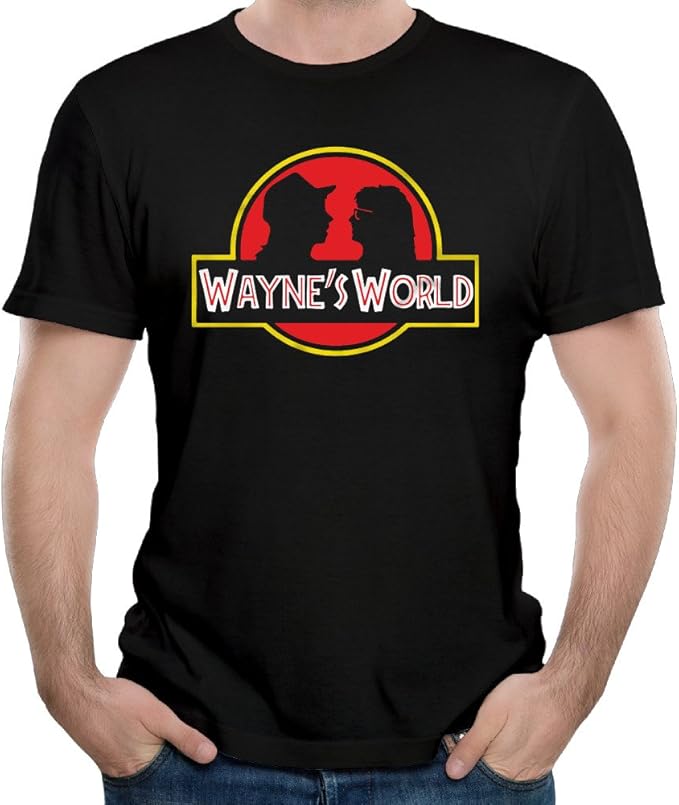 Simoymarina Man's Wayne's World Wayne Campbell Garth T Shirt Cotton | Amazon.com