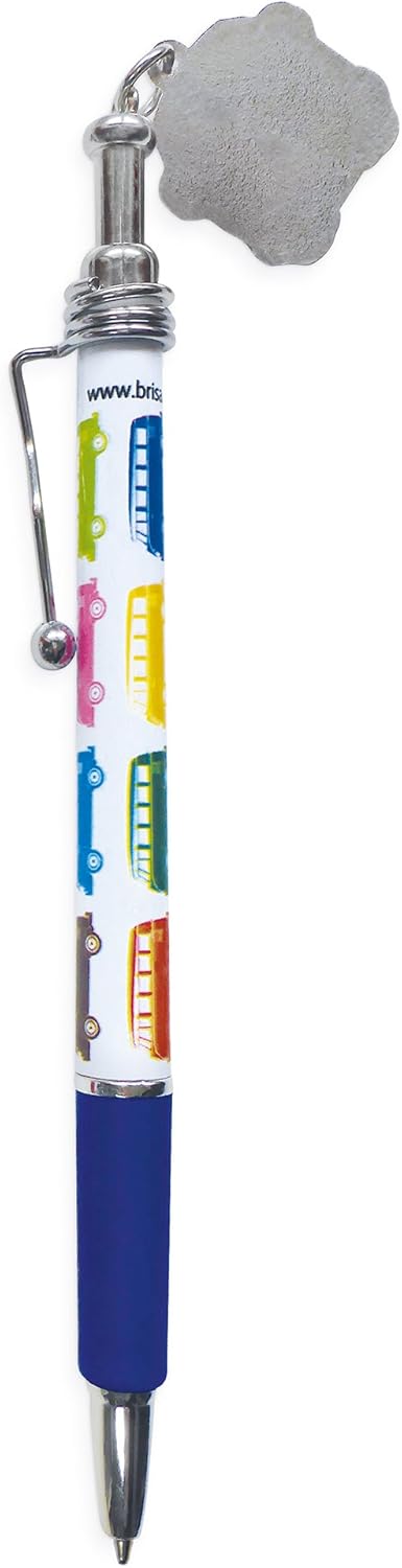 BRISA VW Collection, Volkswagen Retractable Ballpoint Pen with T1 Bus Campervan Charm, good grip, Black - Image 3