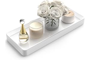 Gurygo 12" Countertop and Vanity Tray - Kitchen Tray for Soap Bottles - Rectangular Vanity Tray for Bathroom - Vanity Trays for Bathroom - Kitchen Soap Dispenser Tray,White