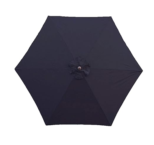 9ft Umbrella Replacement Canopy 6 Ribs in Navy Blue Olefin (Canopy Only)
