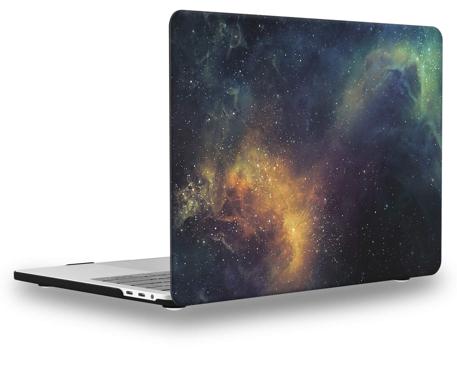 UESWILL MacBook Pro 13 inch Case 2024 2023 2022-2016 Release A2338 M1 M2 A2289 A2251 A2159 A1989 A1706 A1708, with USB-C Touch Bar, Galaxy Pattern Hard Shell Case Cover, Nebula/Green