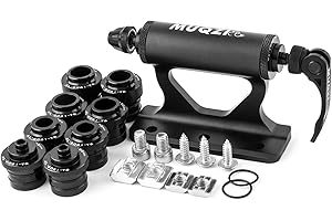 MUQZI Bike Fork Mount, Upgraded Quick Release Thru Axle Bicycle Fork Rack Block with 4 Adapters for Car Trucks Vans SUV Transport and Storage, Black