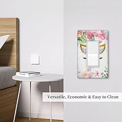 Unicorn Pink Single Rocker Light Switch Cover