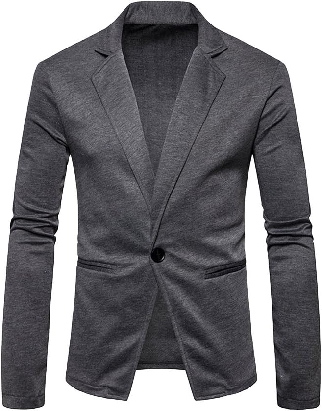 PengGeng Mens Formal Slim Fit One-Button Suit Jacket Blazer Party Dress