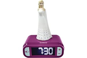 Lexibook - Disney Frozen 2 Elsa Digital Alarm Clock for Kids with Night Light and Snooze, Childrens Clock, Luminous Elsa, Fro