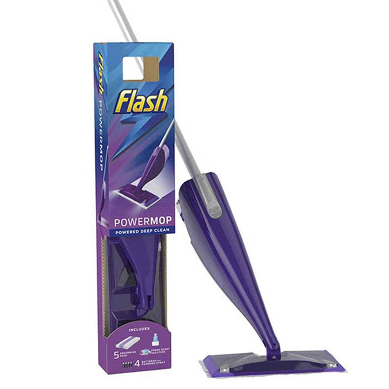 Flash PowerMop Starter Kit with 5 Pads & Liquid Refill