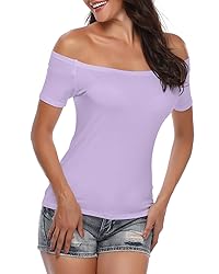 Fuinloth Women's Off Shoulder Tops, One Shoulder