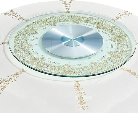 Amazon 回転テーブル ベアリング ターンテーブル ラウンドダイニングテーブル 滑り止めと耐摩耗性 宴会に最適 円形 強化ガラス ターンテーブル ダイニングテーブル オンライン通販