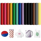 Sublimation Transfer Ink Sheets - Solid Color Insoluble Transfer Sheets for Tumbler T-Shirts Mugs,14pcs,12" x 10" Pre-Printed Sublimation Paper for Cricut Heat Press Mug