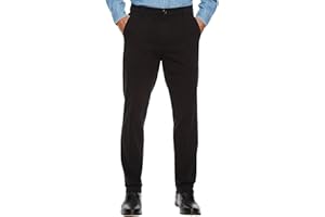 GBOY STUDIO Men's 4-Way Stretch Straight Fit Flat Front Dress Pants Casual Pants Elastic Waist Chinos Pants