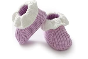 Hadetoto Baby Booties Newborn Boy Girl Soft Cozy Sock Shoes Infant Toddler Warm Knit Booties