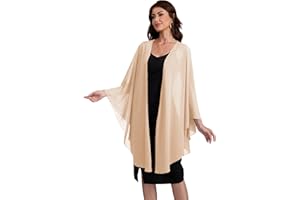 Baoqiya Chiffon Shawls and Wraps Wedding Party Shawl Scarf for Women Bridal Evening Dress on Special Occasion Dresses