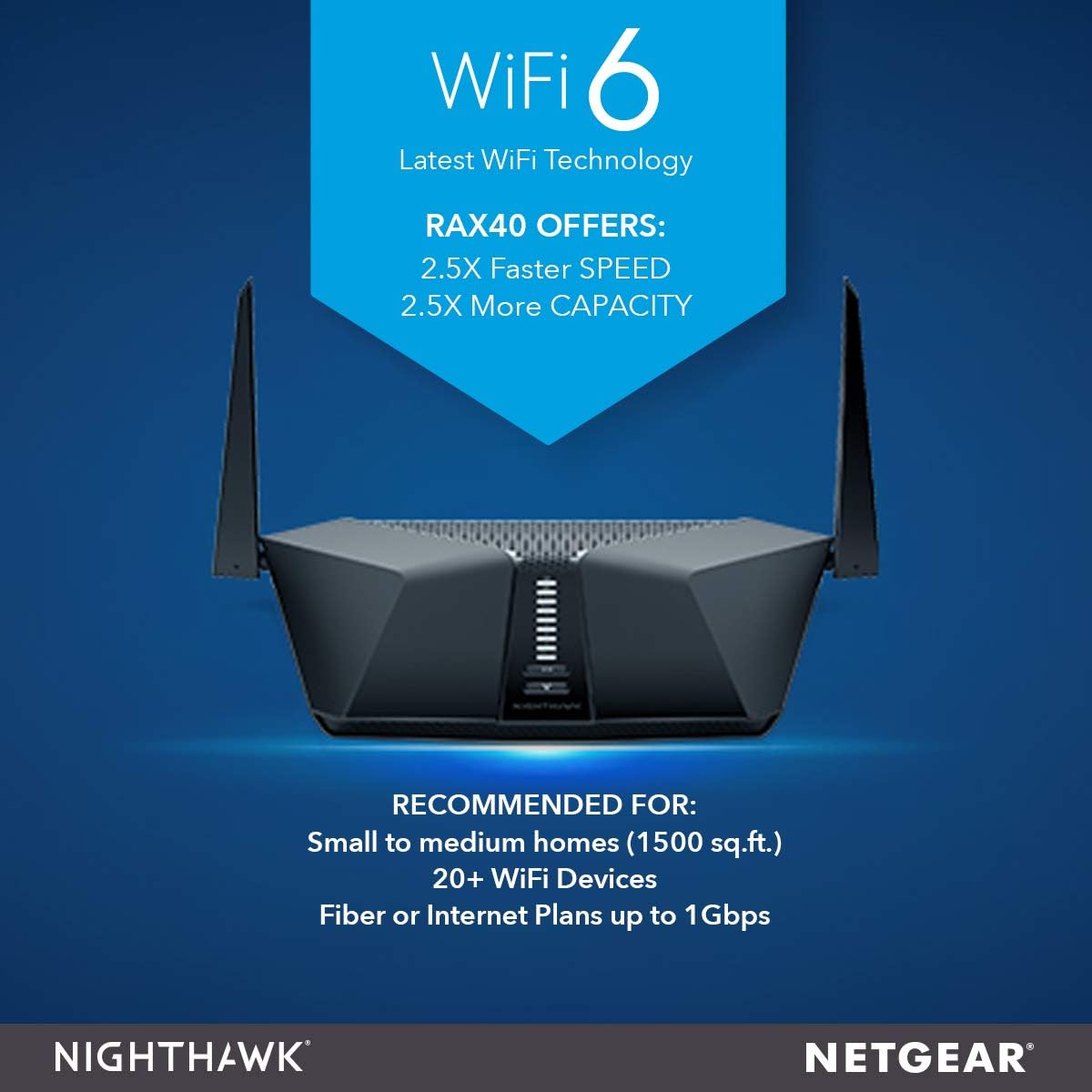 Amazon Com Netgear Nighthawk Ax4 4 Stream Wifi 6 Router Rax40