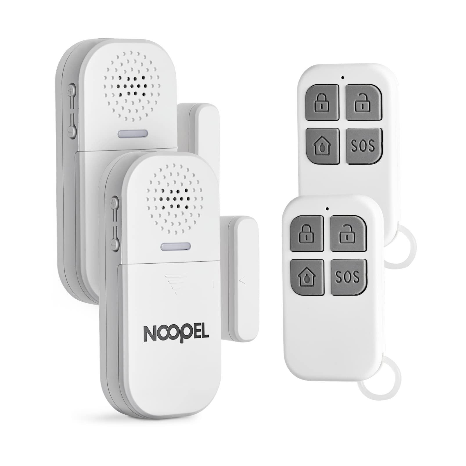 Door Alarms When Opened, 2 Pack Window Alarms for Security with Remote, 2-in-1 Alarm & Chime, 5-level Volume Control, Door Alarm Sensor for Kids Safety, Burglar Alert for Home, Shop, Office, Garage