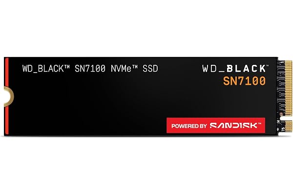WD_Black SN7100 2TB NVMe SSD - Gen4 PCIe, M.2 2280, Up to 7,250 MB/s Read Speed, Up to 6,900 MB/s Write Speed, Next Gen TLC 3D NAND, for Laptops, Handheld Gaming Devices - WDS200T4X0E