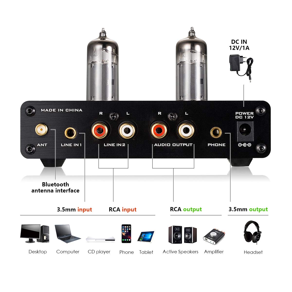 Audio Home Theatre Nobsound Mini 6j1 Vacuum Tube Preamplifier Hi Fi Stereo Preamp Treble Bass Volume Control Silver Electronics Elektroelement Com Mk