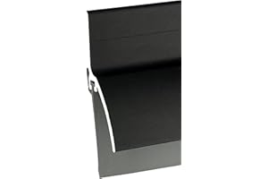 CBW DOORS KC Hardware Door Bottom Sweep with Rain Drip Cap, Exterior Door Rain Drip Guard, Bottom Door Weather Stripping, Black Anodized Aluminum with Grey Vinyl Insert, 36-inch