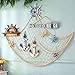 Decorative Fish Net White Yagote Mediterranean Style Nautical Decorative Fishing Net with Shells for Home Party Room Decoration 1.5 X 2meter White